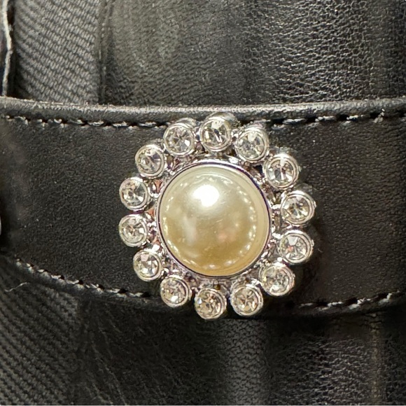 Copper Key COSMO PEARL RHINESTONE Leather Chelsea Booties NWT - Picture 10 of 11